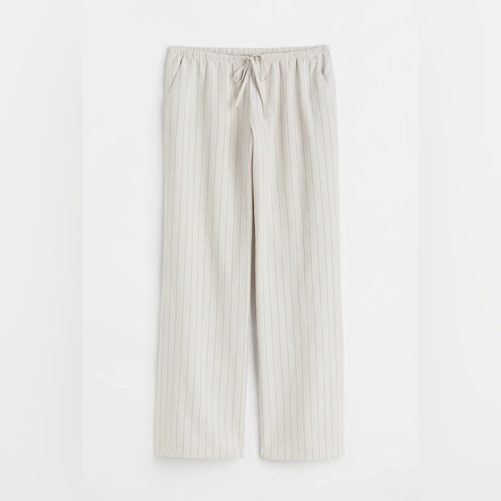 H&M Linen-blend pull-on trousers